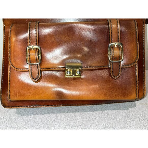 Paco Bolsos Beautiful Brown Leather Bag 10" - Picture 4 of 15